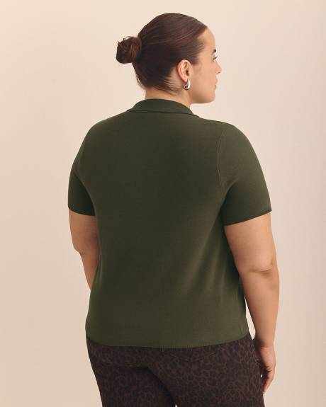 Short-Sleeve Cardigan Sweater - Addition Elle