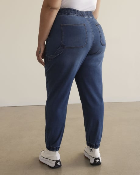 Medium Wash Knit-Like Denim Jogger, 1948 Fit - d/C JEANS