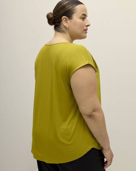 Blouse légère bimatière, tissu responsable