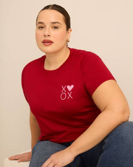 Crewneck Tee with Love Print - PENN. Essentials