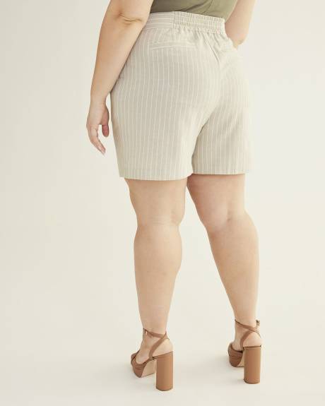 Striped Linen Blend Short