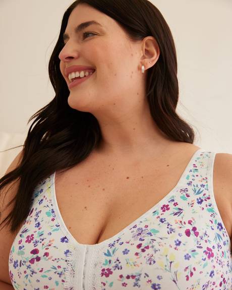 Cotton Wireless Bra with Front Closure - ti Voglio