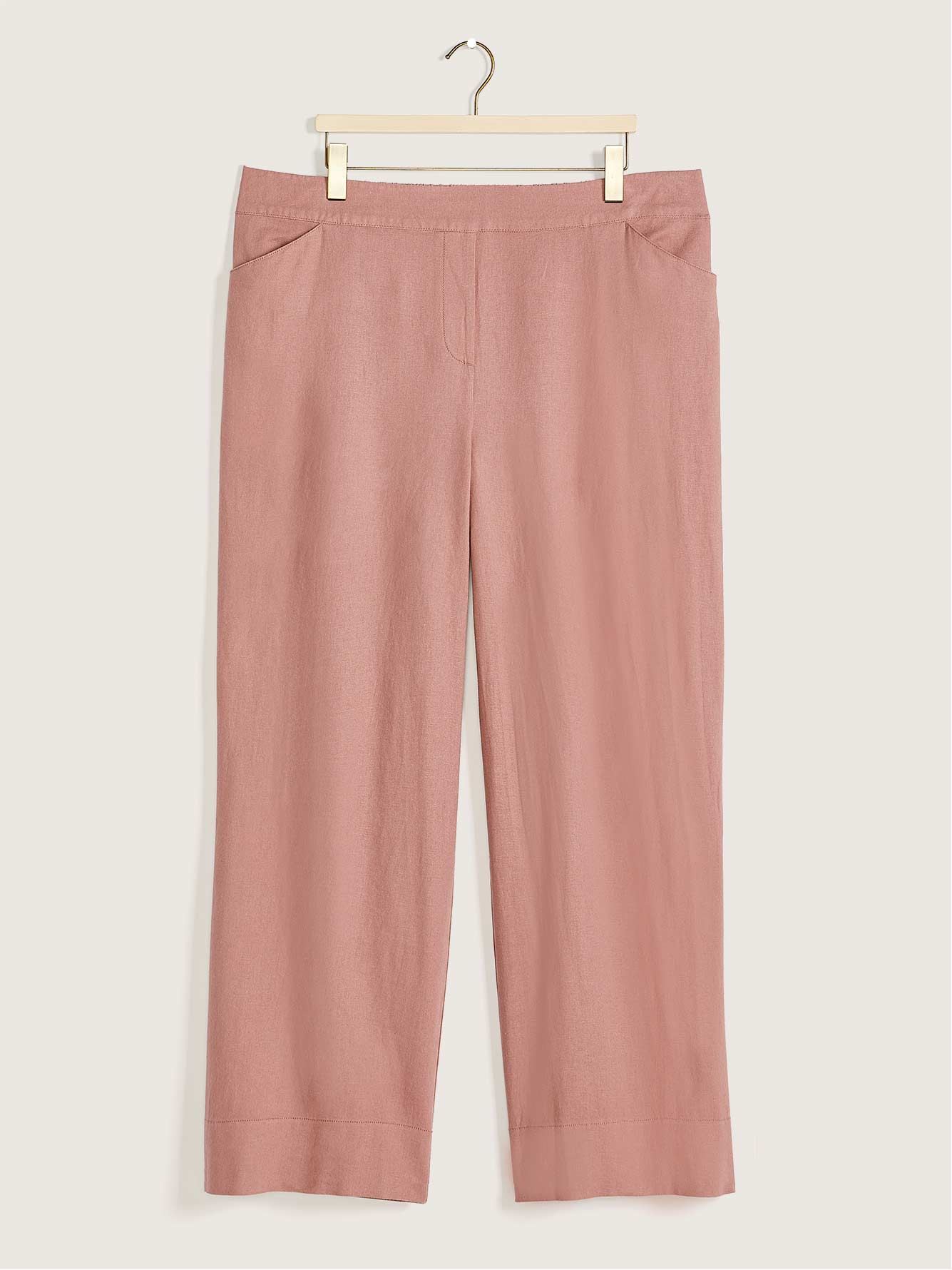 Linen Blend Pull-On Wide-Leg Pants - In Every Story | Penningtons