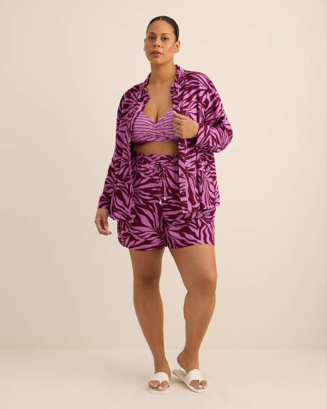 Chemisier en lin m&eacute;lang&eacute;