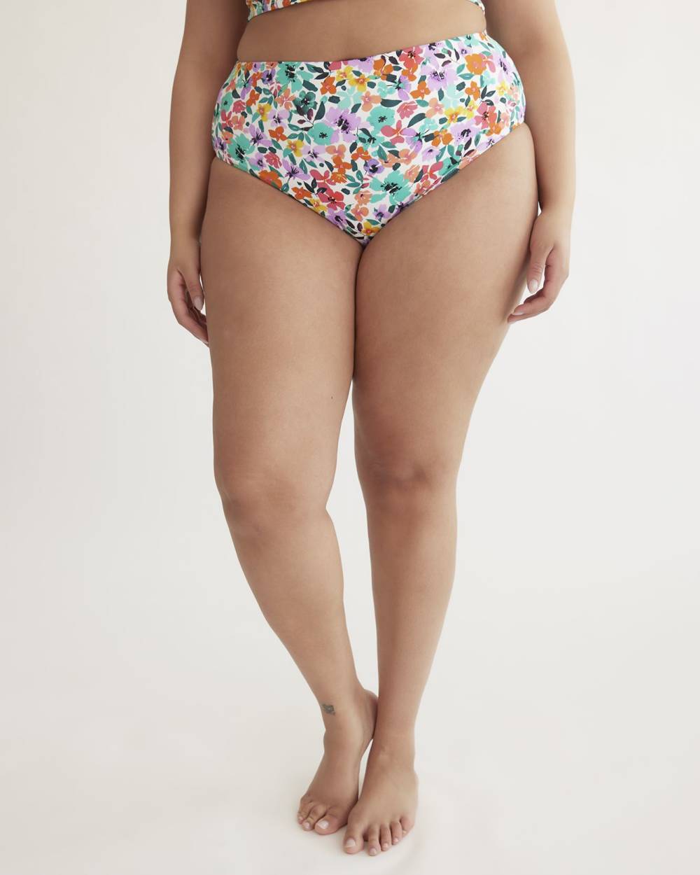 Floral and hot sale stripe swimsuit