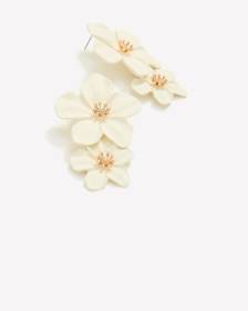 Double Flower Pendant Earrings