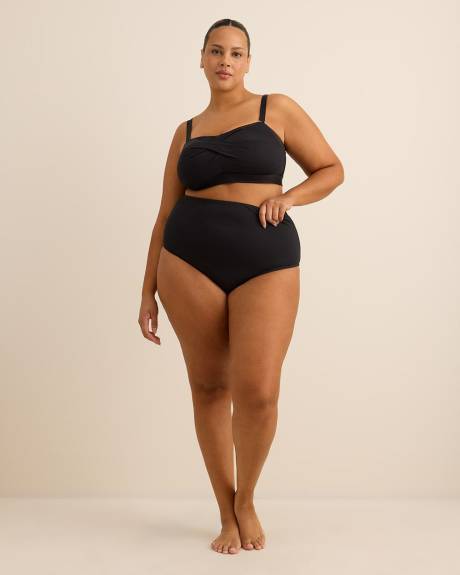 Culotte de maillot taille haute noire Culotte de maillot taille haute noire