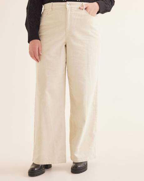 Responsible, Curvy-Fit High-Rise Wide-Leg Corduroy Pant