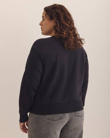 Black Feel Cozy Sweatshirt with Small Logo - adidas