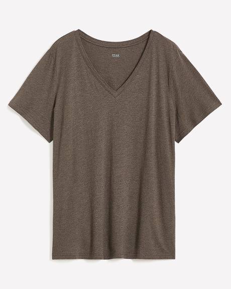 T-shirt col en V, coupe boyfriend - Essentiels PENN.