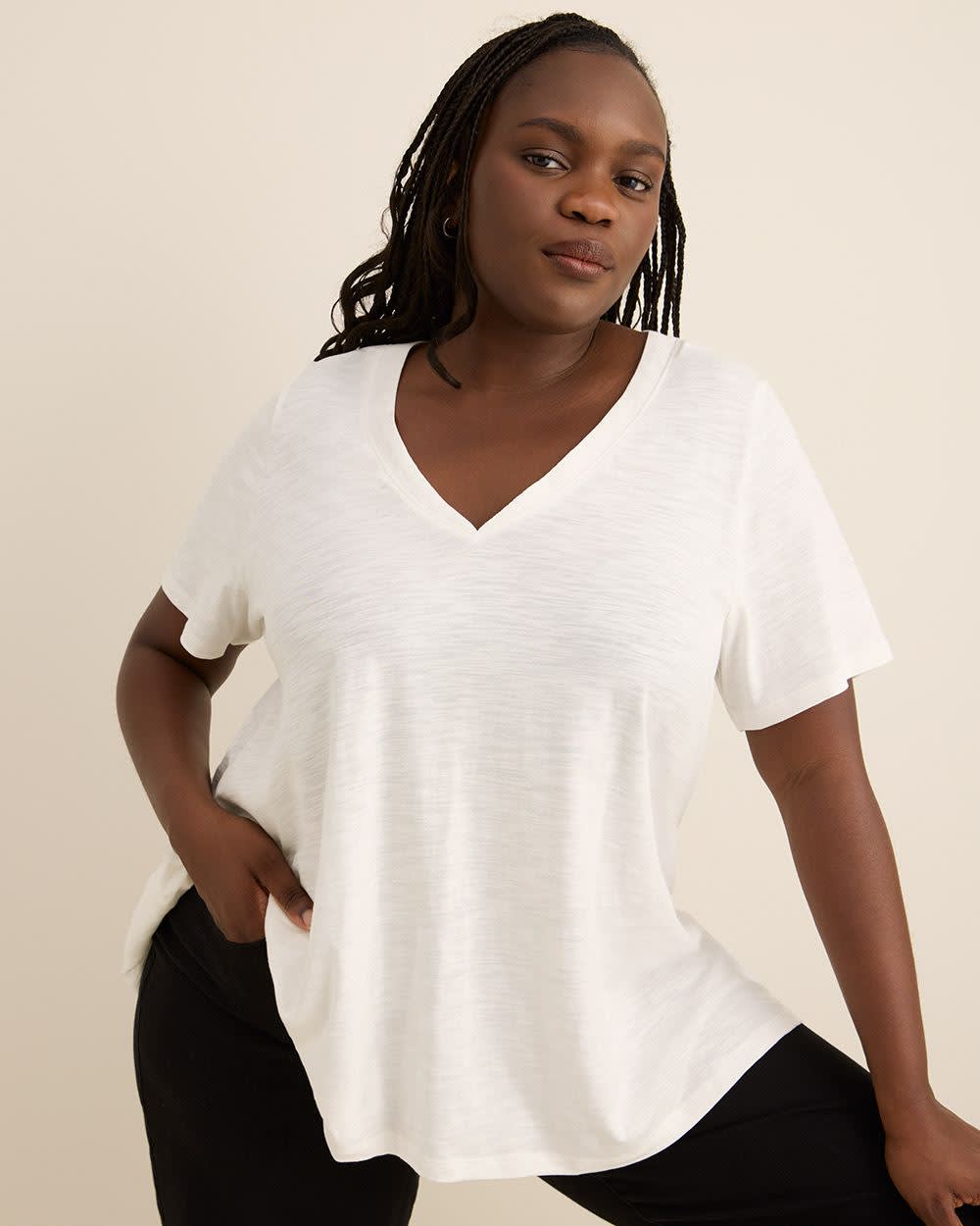 V-Neck Short-Sleeve Swing Top V-Neck Short-Sleeve Swing Top