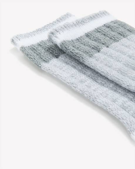 Tonal Colourblock Cozy Socks - ti Voglio