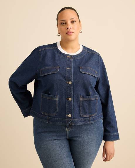 Veste en denim courte sans collet - d/C JEANS