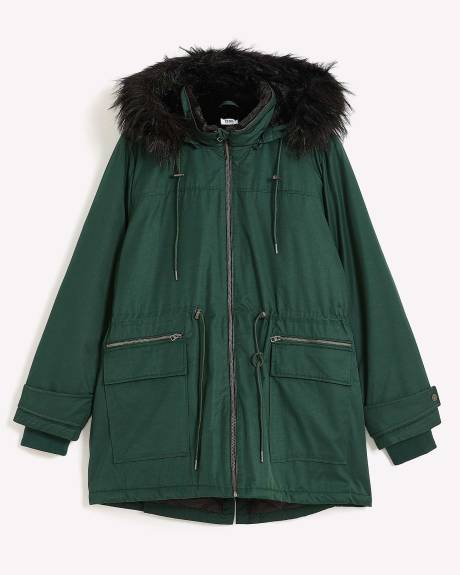 Responsible, Lined Parka Jacket with Removable Hood