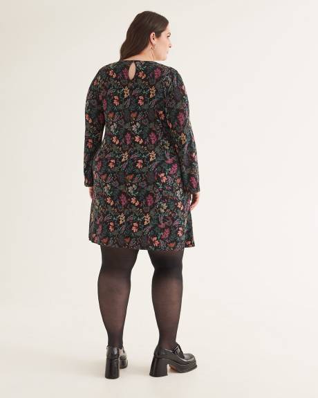 Robe en tricot avec manches longues cloches, tissu responsable