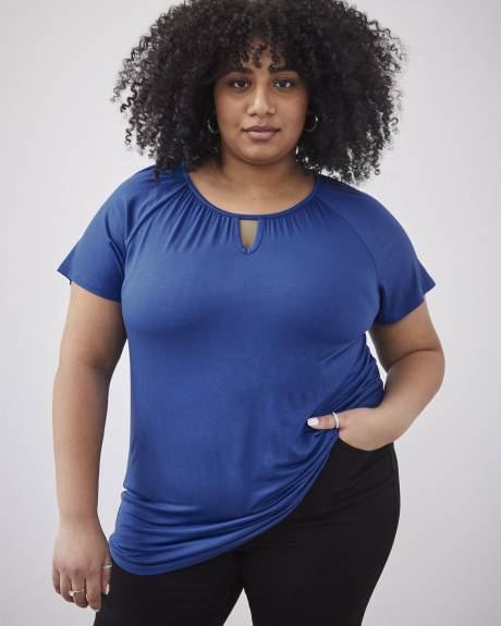 Responsible, Printed Short-Sleeve Knit Tunic