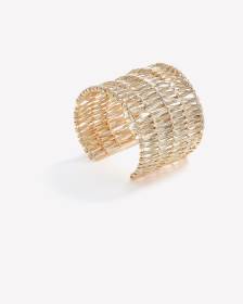 Wide Golden Cuff Bracelet