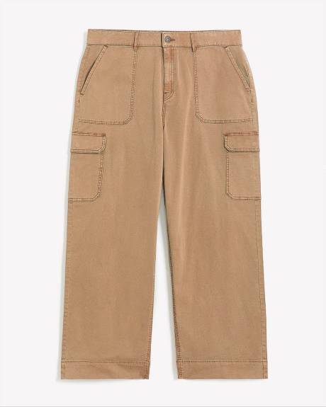 Cotton Wide-Leg Cargo Pant