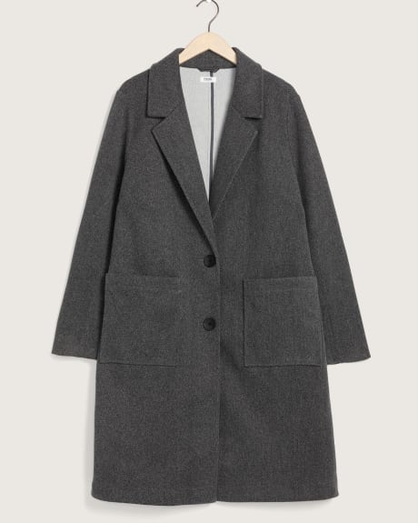 Unlined Coat with Notch Collar