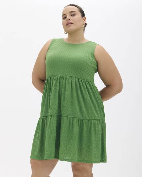 Sleeveless Tiered Swing Dress - Addition Elle