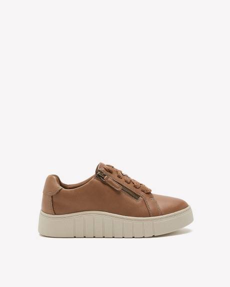 Wide Width, Mykah Joy Sneaker Leather Sneaker Shoe - Clarks