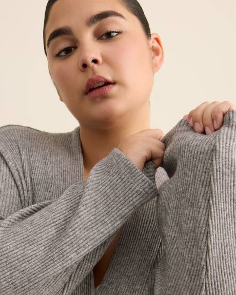 Grey Waffle Textured Robe - ti Voglio