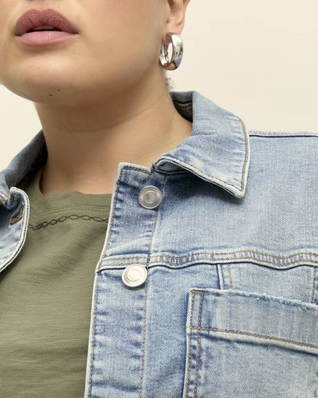 Veste en denim pâle écourté, tissu responsable - d/C JEANS
