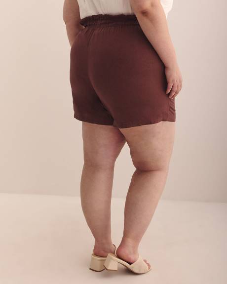 Linen Blend Pull-On Short