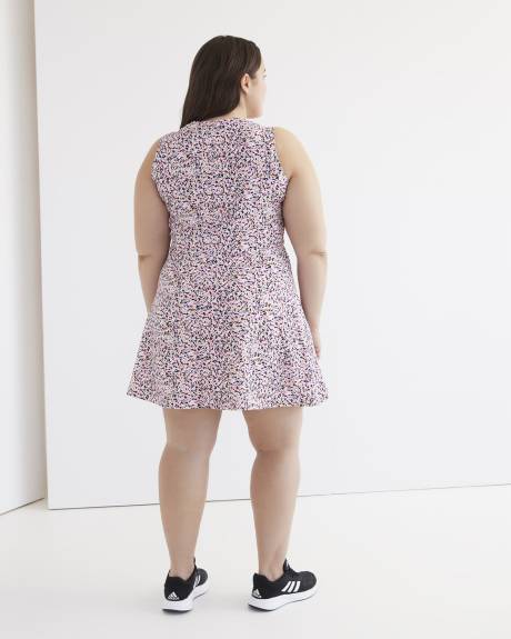 Printed Sleeveless Knit Dress with Undershort - Active Zone