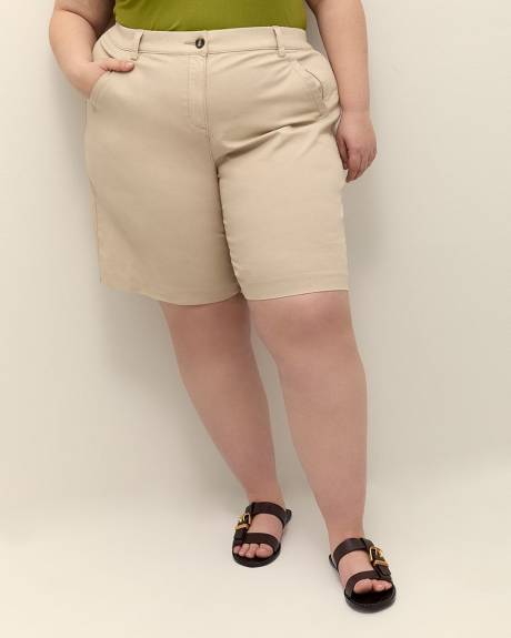 Solid Cotton Bermuda Short