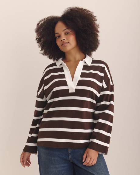 Pull polo rayé