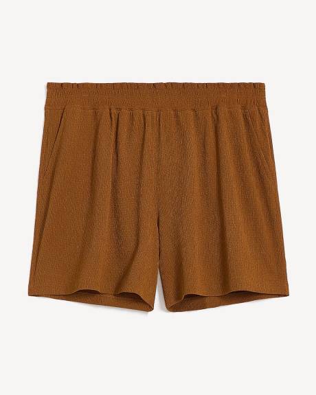 Textured Knit Pull-On Short