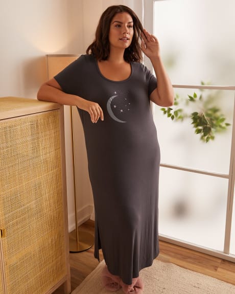 Long Sleepshirt With Short Sleeves - tiVOGLIO