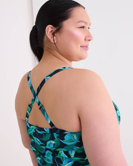 Printed Tankini with Adjustable Sides - Active Zone