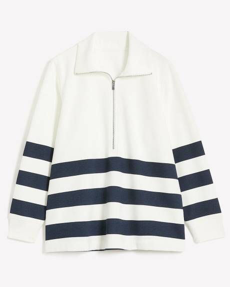 Mockneck Sweatshirt with Zipper