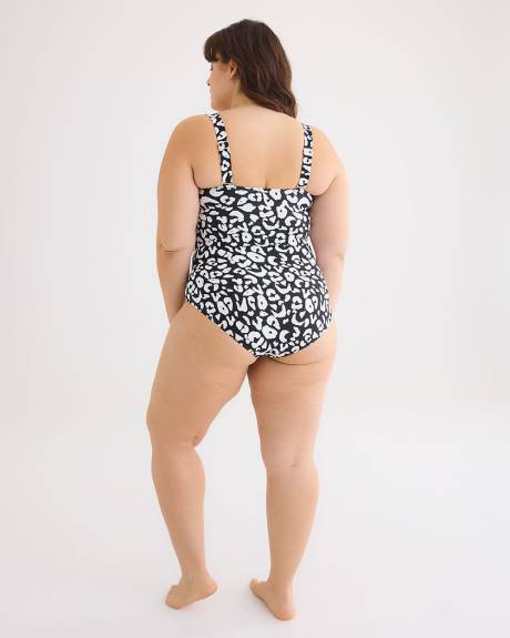 Twist Front Shirred Bandeau One-Piece Bathing Suit - Anne Cole