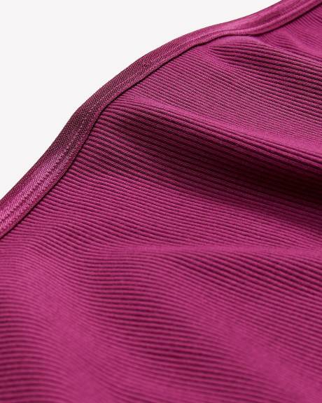 Culotte échancrée côtelée, framboise - ti Voglio