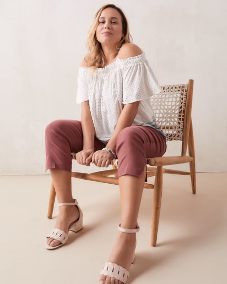 Responsible Off-Shoulder Blouse With Straps - In Every Story