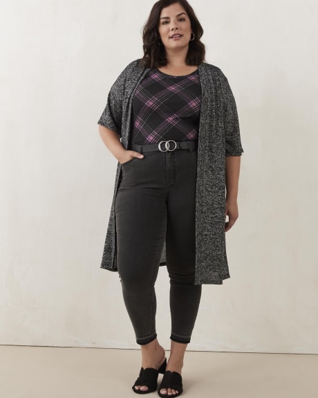 Printed Crew-Neck Curvy Tee - In Every Story