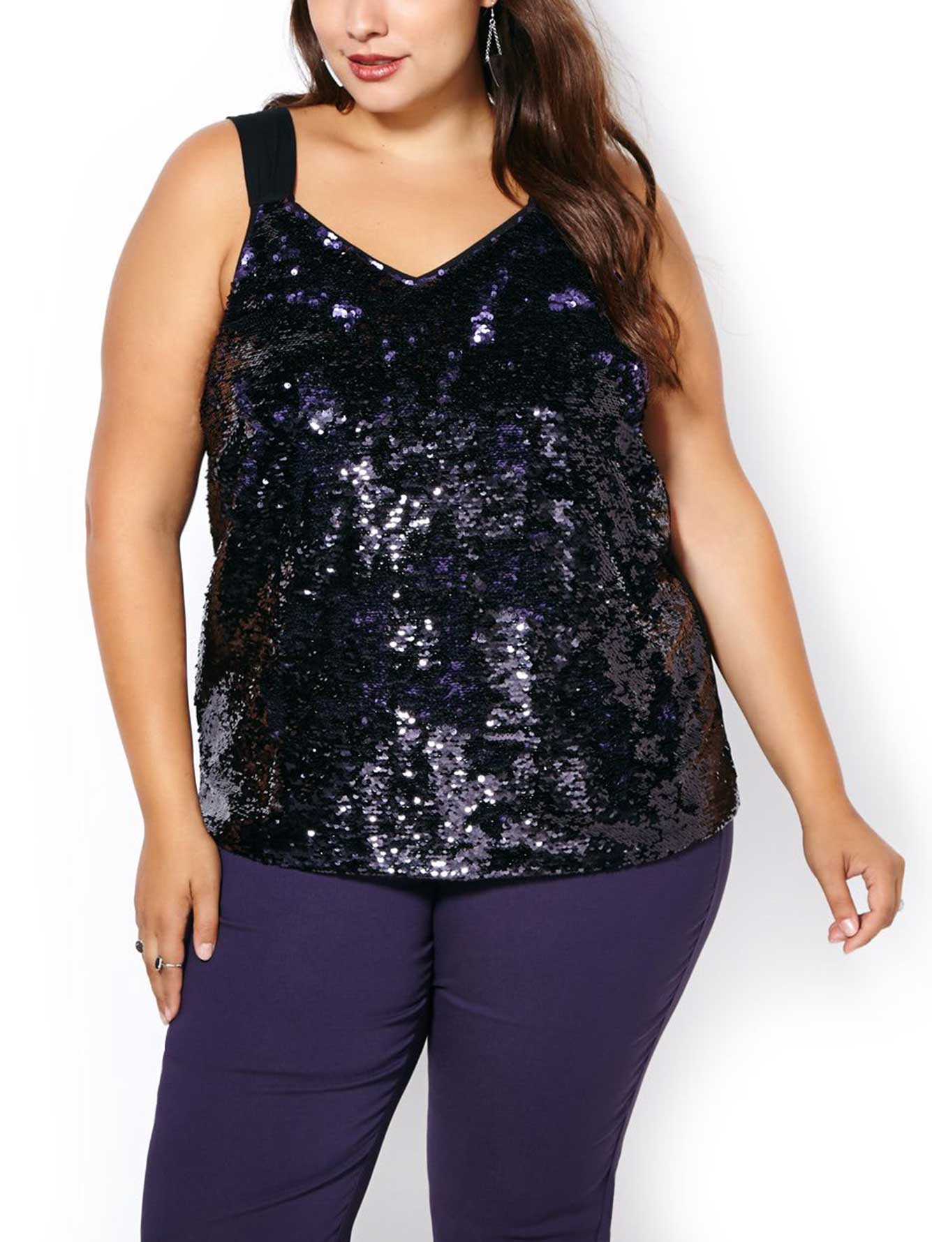 sequin sleeveless top
