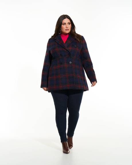 Responsible, Plaid Military Wool Coat - Addition Elle
