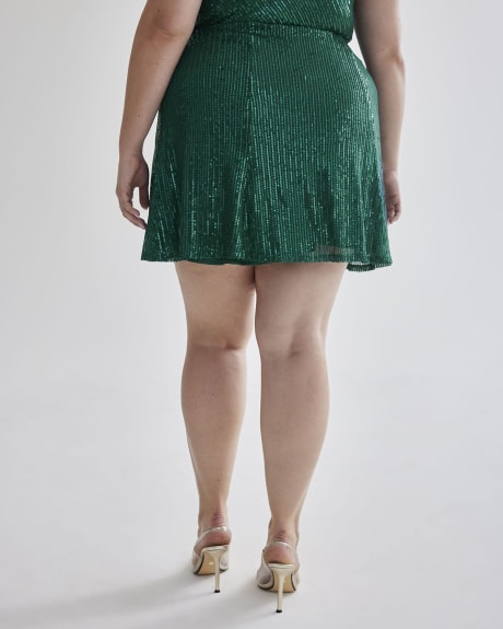 Pull-On Mini Sequins Skirt - Addition Elle