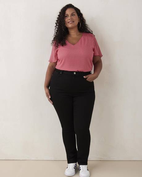 Responsible, Curvy Fit, Black Straight Leg Denim - d/C JEANS
