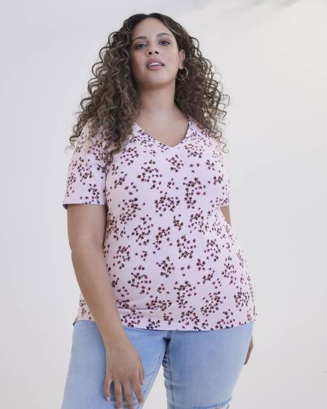 Responsible, Printed Silhouette-Fit Tee - Addition Elle