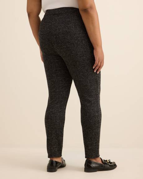 Black Glittery Textured Fashion Legging