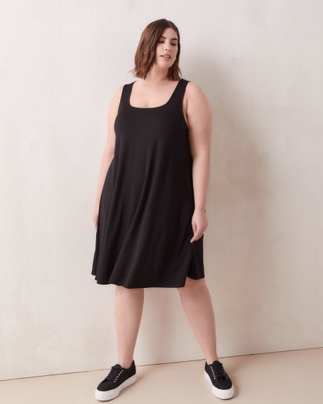 Swing Tank Dress With Square Neck - In Every Story