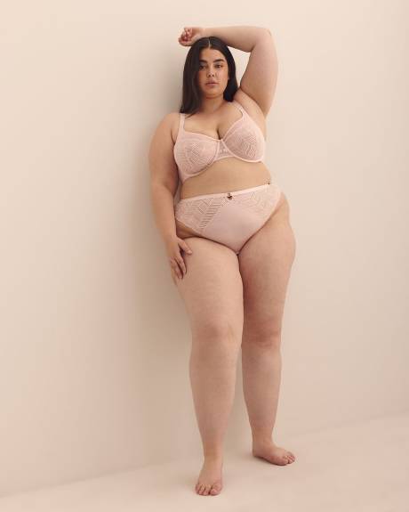 Satin Thong with Lace Sides - Déesse Collection