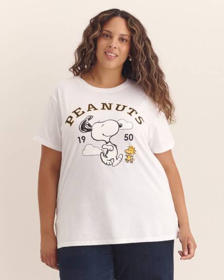 T-shirt blanc avec imprimé de Snoopy
