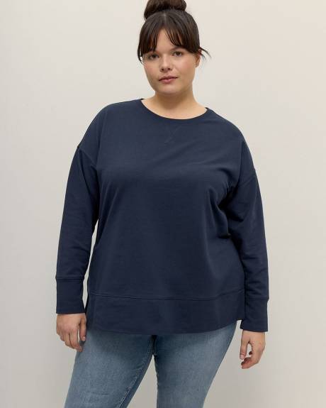 Haut tunique à col rond en tricot français - Active Zone