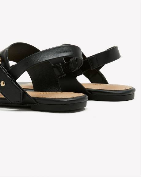 Extra Wide Width, Flat Sandal with Velcro Buckle Closure